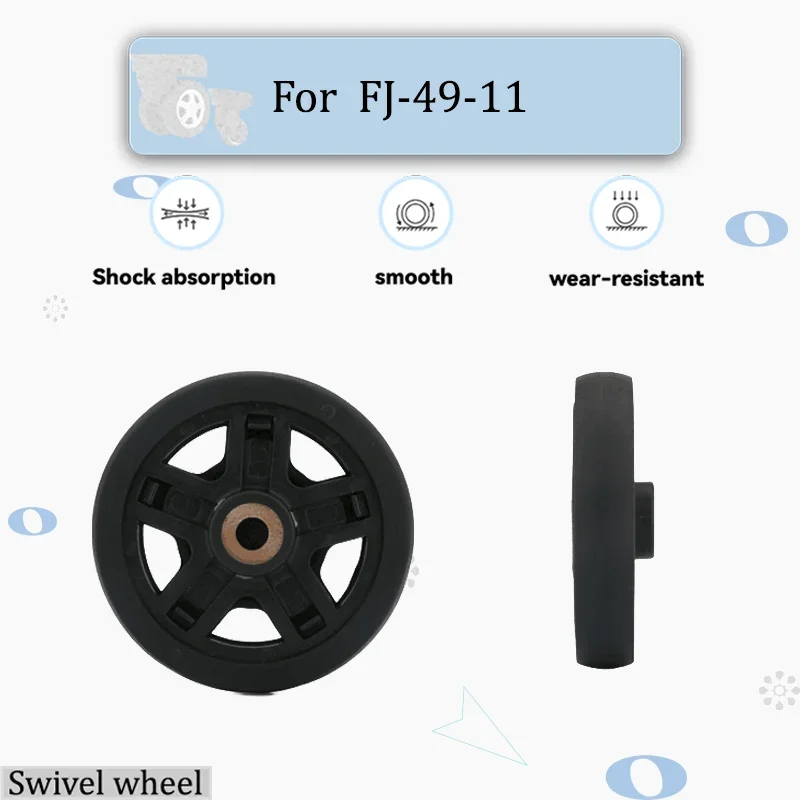 

For FJ-49-11 Anti-Shock Luggage Wheels Smooth Rolling Swivel Casters Universal Suitcase Repair Kit