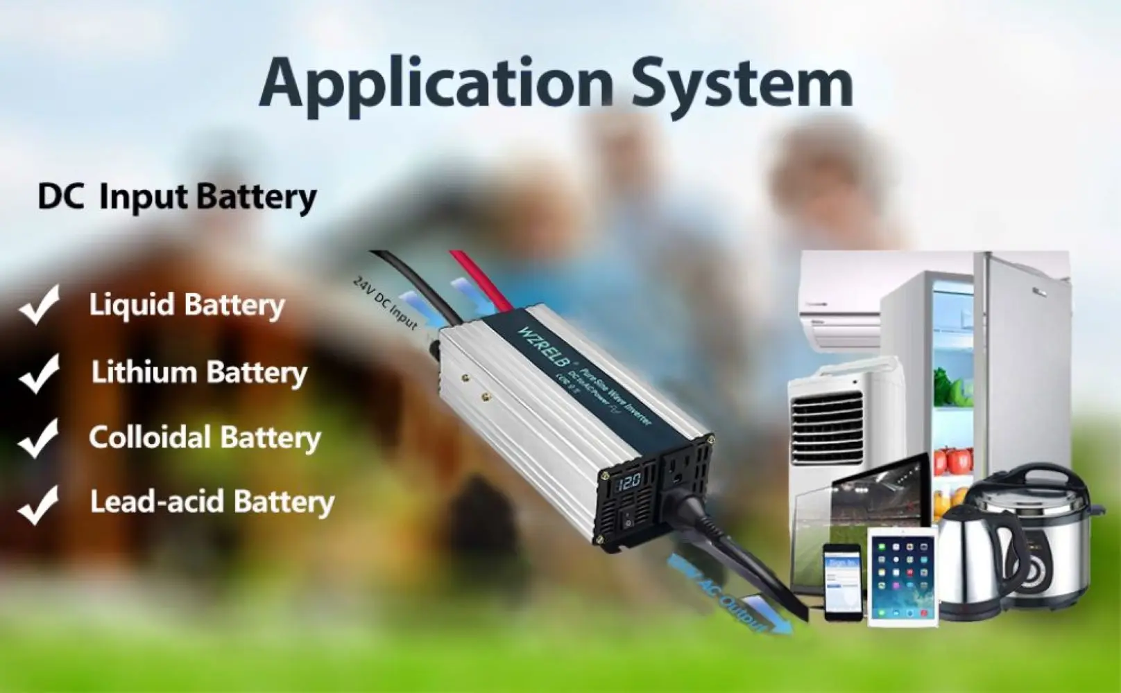 Reliable 800W 1000W 1200W Pure Sine Wave Power Inverter Solar Generator 12V/24V/48V/36V/96 DC to 120V/220V/230V/240VAC Converter