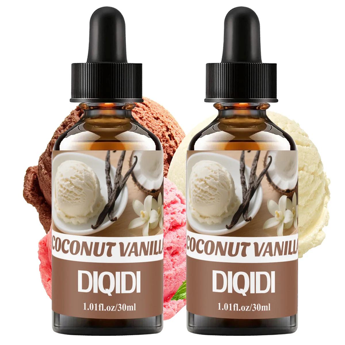 

2Pcs Coconut Vanilla Essential Oil Set, Christmas Essential Oil, Aromatherapy Home Fragrance Oil, Diffuser, Humidifier