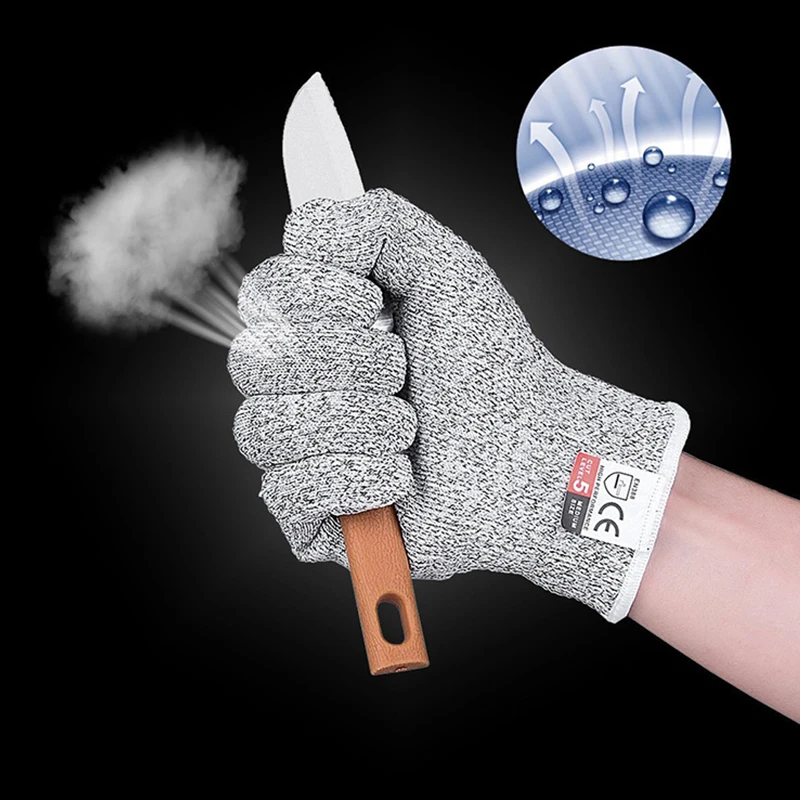 Grade 5 Anti-cutting Gloves Kitchen Slaughtering and Killing Fish Gloves HPPE Open Oysters Food Grade Labor Protection Gloves