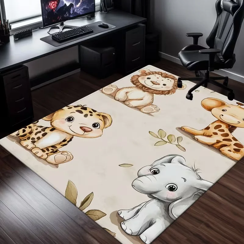 

Cartoon Animal Friend Printed Carpet Suitable for Kitchen Yoga Carpet Bathroom Living Room Camping Picnic Carpet Office Carpet