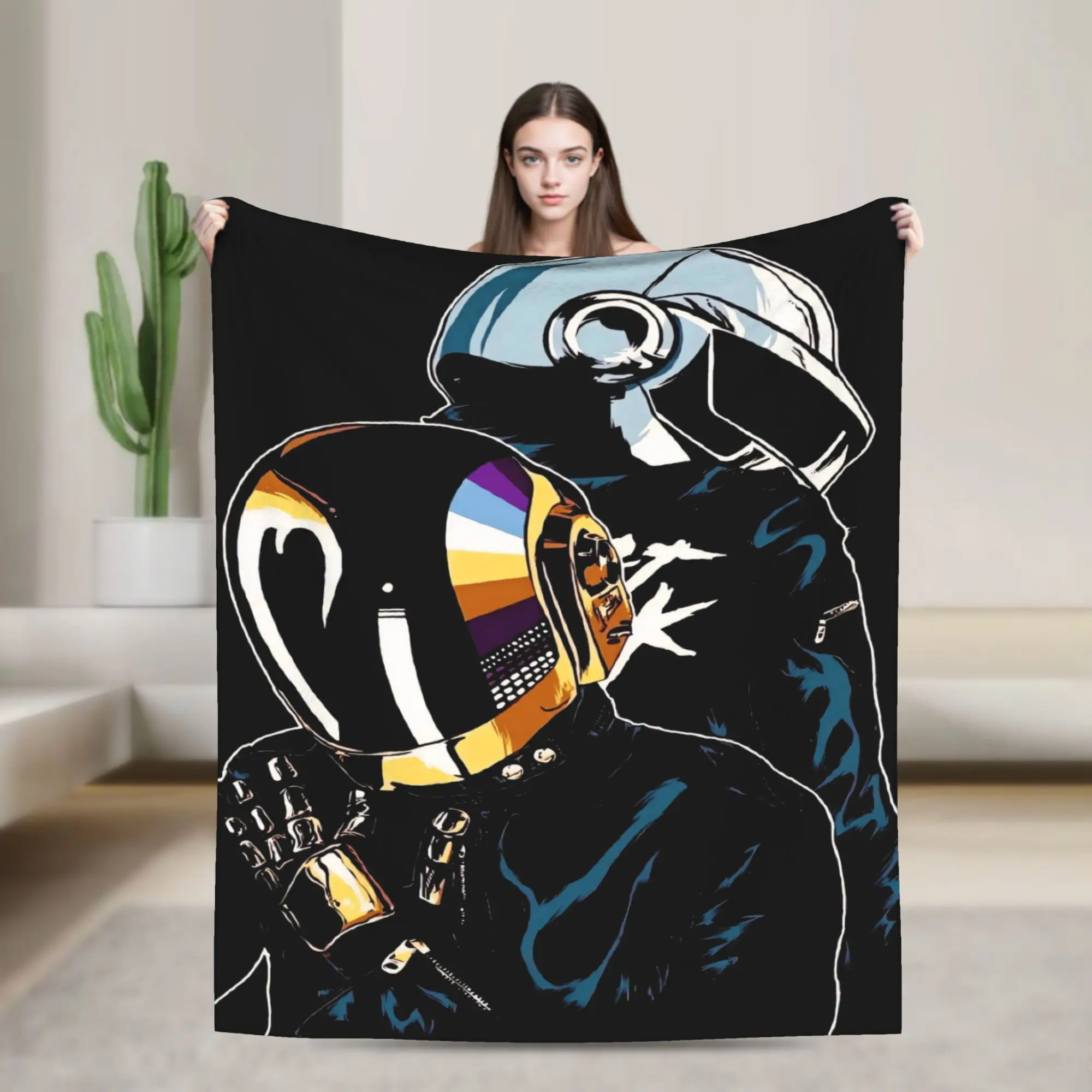 Daft Punk Electronic Music Blanket Quality Soft  Bedding Throws Spring Travel Office Living Room Trend Bedspread