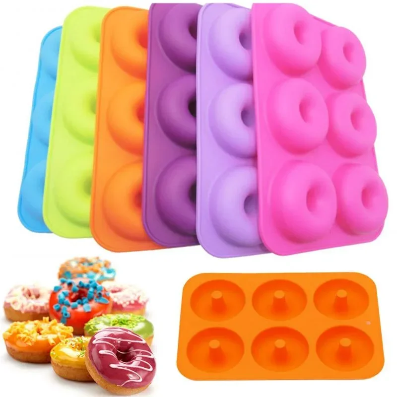 Silicone Donut Mold Baking Pan Non-Stick Baking Pastry Chocolate Cake Dessert DIY Decoration Tools Bagels Muffins Donuts Maker