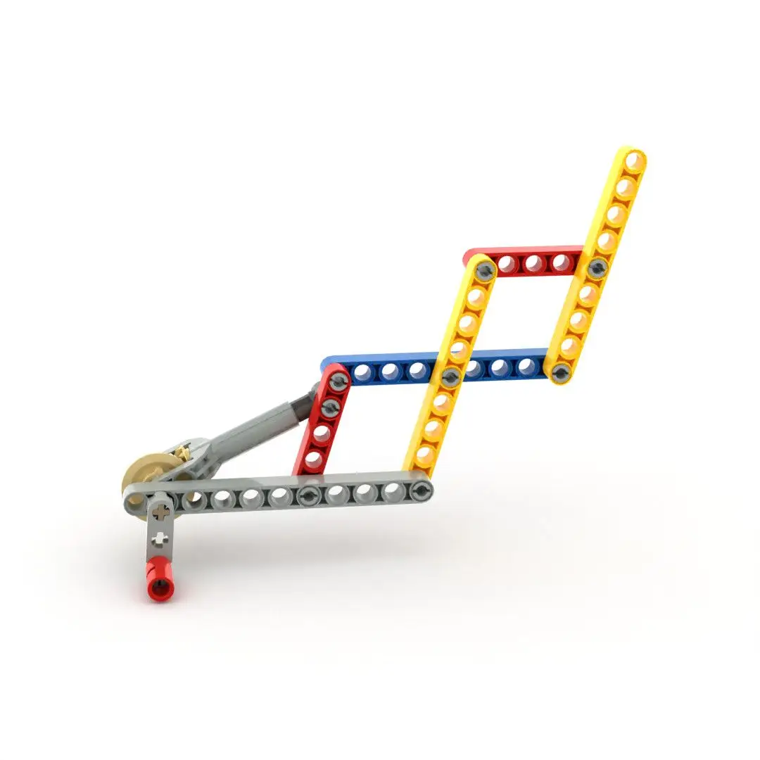 Linear Push Rod Parallelogram, Robot Gear Mechanical Technic Building Blocks, STEM Educational DIY Assembly Model Set