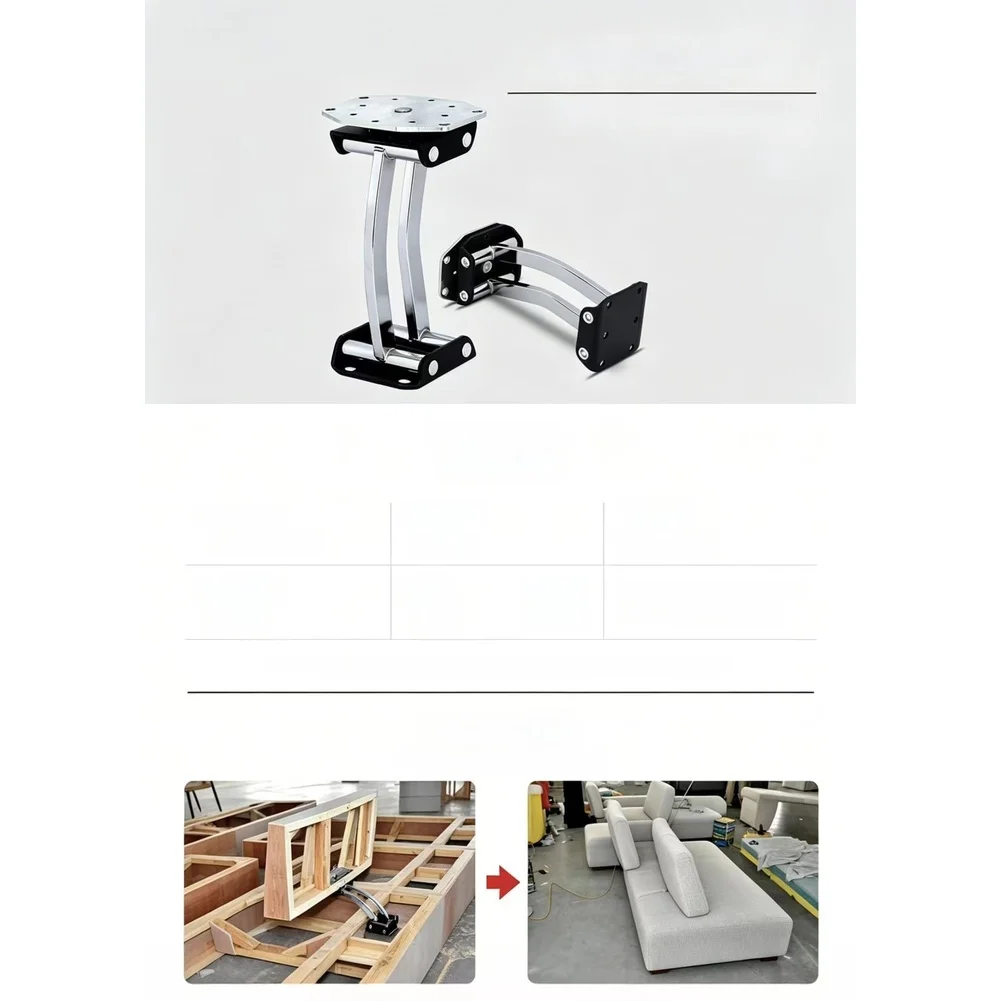 Heavy-Duty 23cm 28cm Rotatable Headrest Recliner Mechanism Sofa Hinge 200kg Load Cold Rolled Steel For Furniture Hardware Parts
