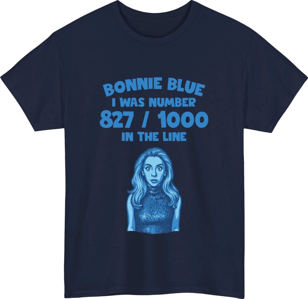 Bonnie Blue Meme-Zitat T-Shirt Lustiger Viraler Britischer Witz Humorvolles Geschenk T-Shirt Grafisches Kurzarm-Freizeit-T-Shirt mit Rundhalsausschnitt – Detail 9
