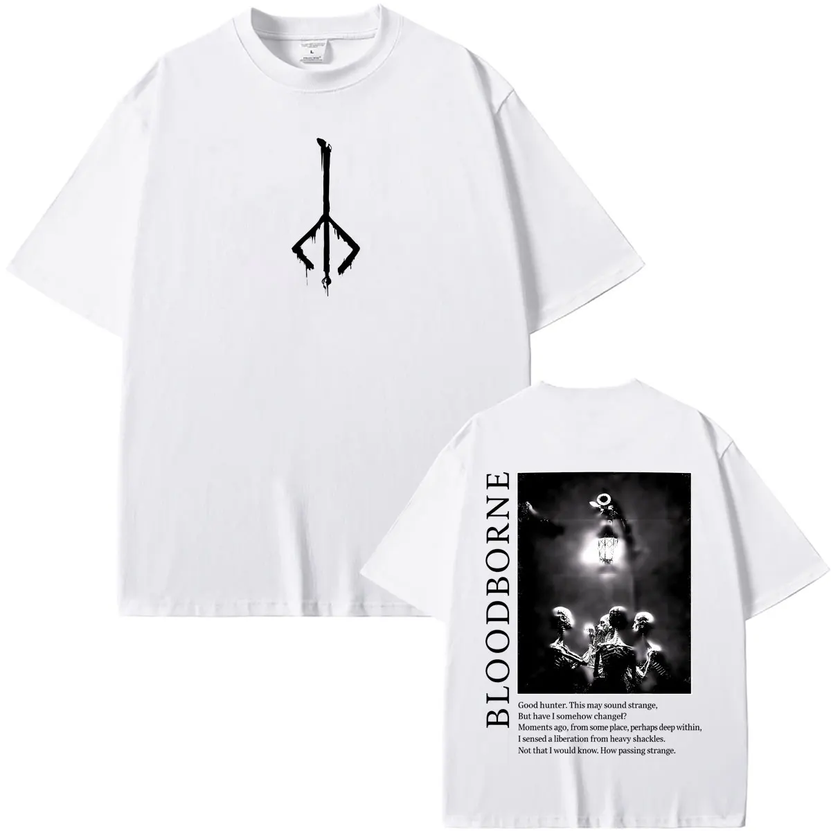 Game Bloodborne T-shirt Summer Men Women Vintage Gothic Rock Streetwear Male Casual Soft Cotton T Shirts Unisex Fashion Tshirt view 4