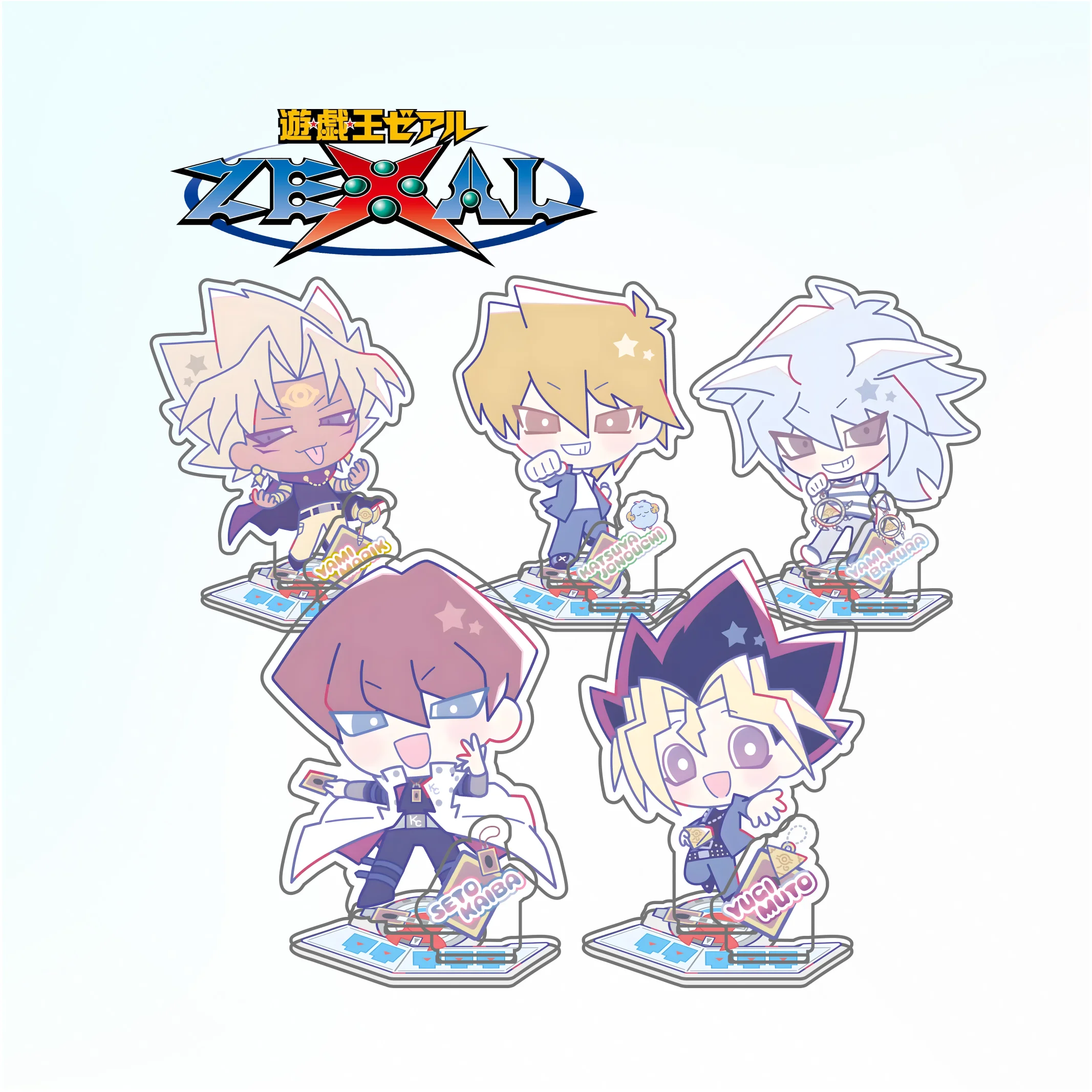 Yu-Gi-Oh! Nuevo Soporte Acrílico Doble para Figuras y Llaveros, Exhibidor de Escritorio de Acrílico de 10CM