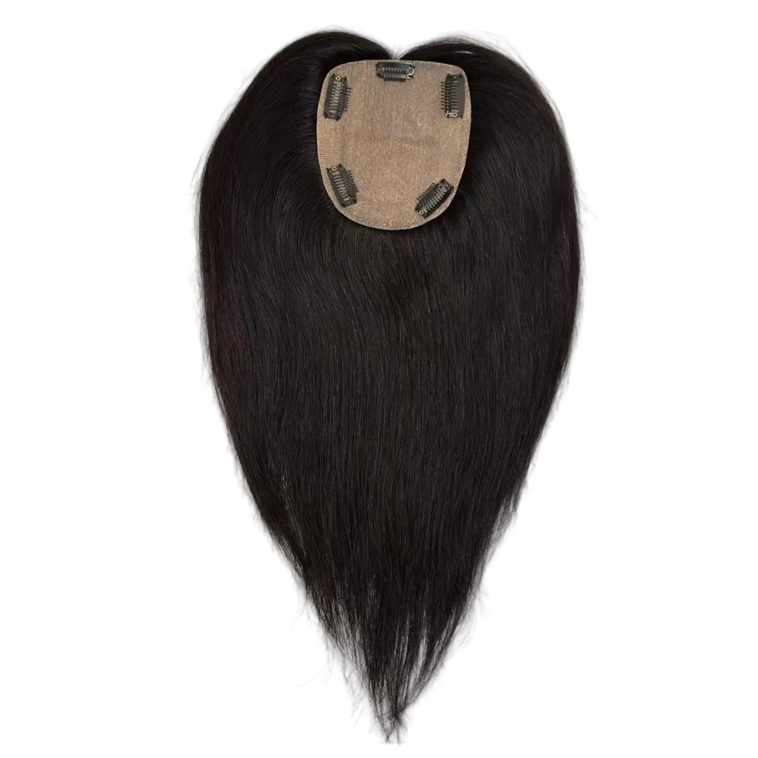 

Свободный пробор, шелковая основа, топперы для человеческих волос, шиньоны на клипсах для женщин, истонченные волосы, 8-16 дюймов, покрытие от выпадения волос