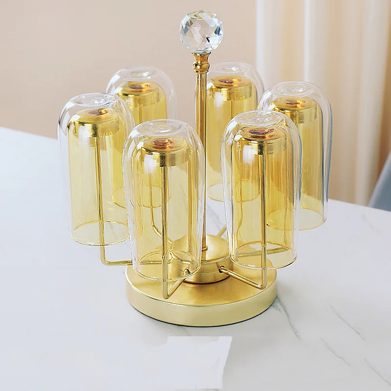 الإبداعية الفولاذ المقاوم للصدأ حامل الكأس المنزلية الرف حامل الكأس تخزين كأس استنزاف حامل الماس كأس الماء #4