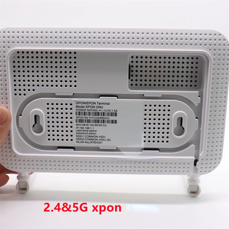 New 5G XPON ONU 1GE+3FE+2USB+TEL WIFI 2.4G&5G ONU XPON ONT FTTH without power English version