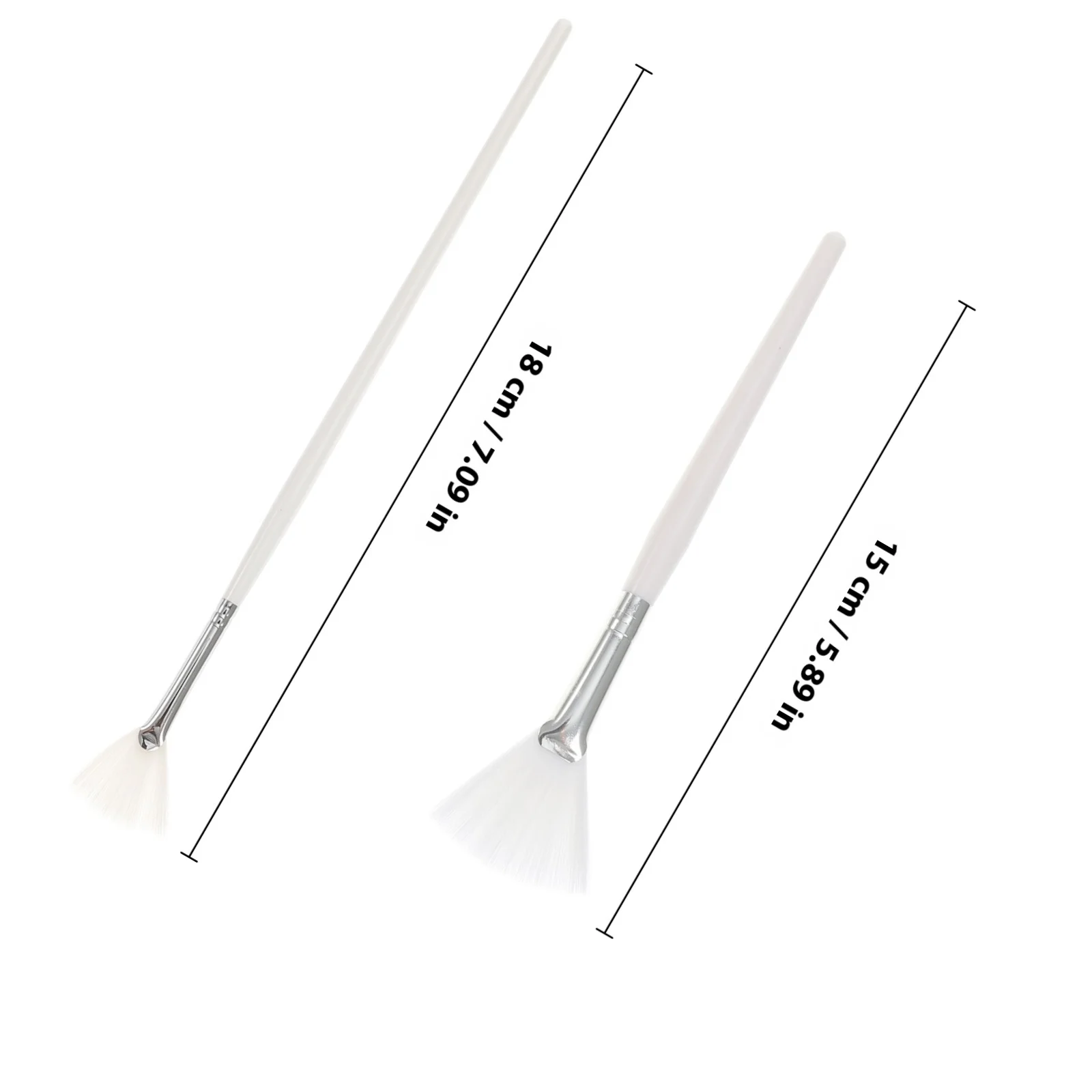 2 stuks gezichtsmaskerborstel kwaliteit haren beauty tool gezichtsmasker applicatorborstel voor huidverzorging en make-up toepassing