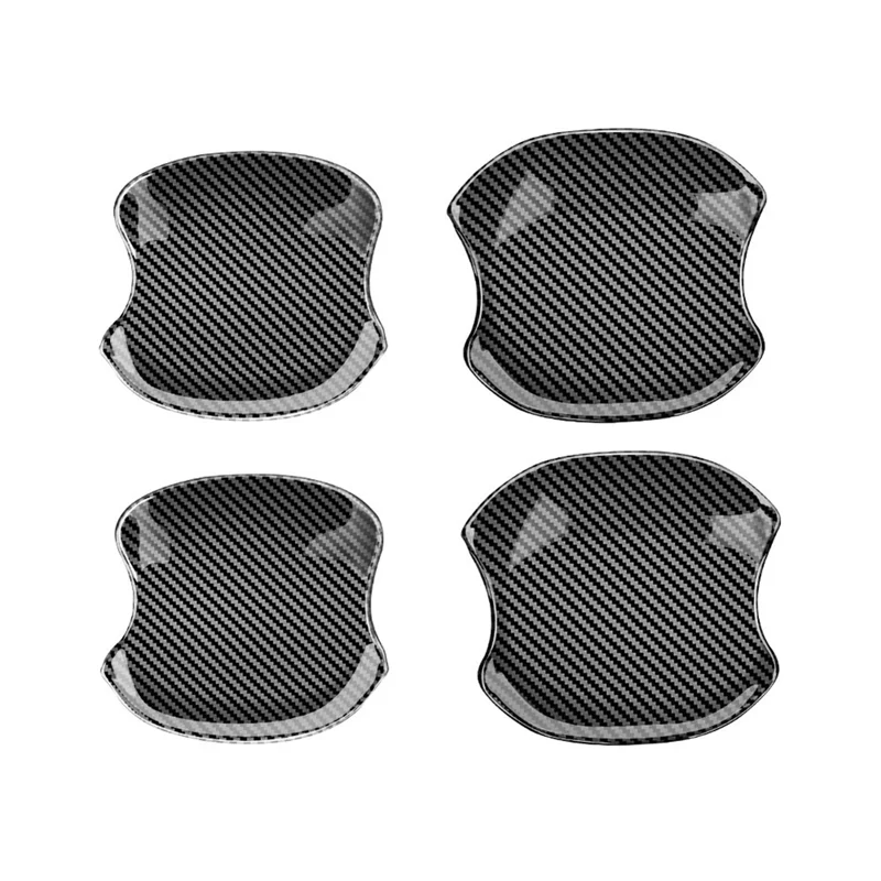 Car Carbon Fiber Door Handle Bowl Cover Cavity Trim Insert Catch Molding Garnish for Toyota SIENTA 10 Series 2022 2023