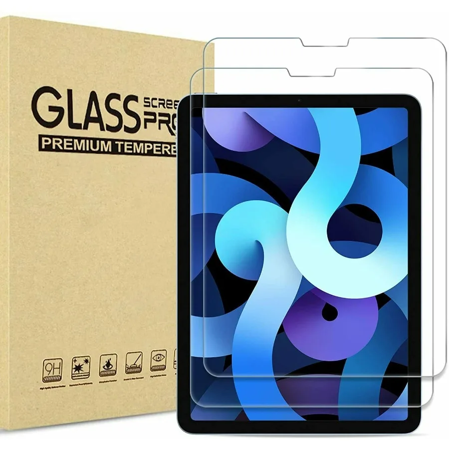

[2 Pack] iPad Air 5th Generation Screen Protector, Self-Adhere Bubble-Free Scratch Resistant Tempered Glass for Apple iPad Air