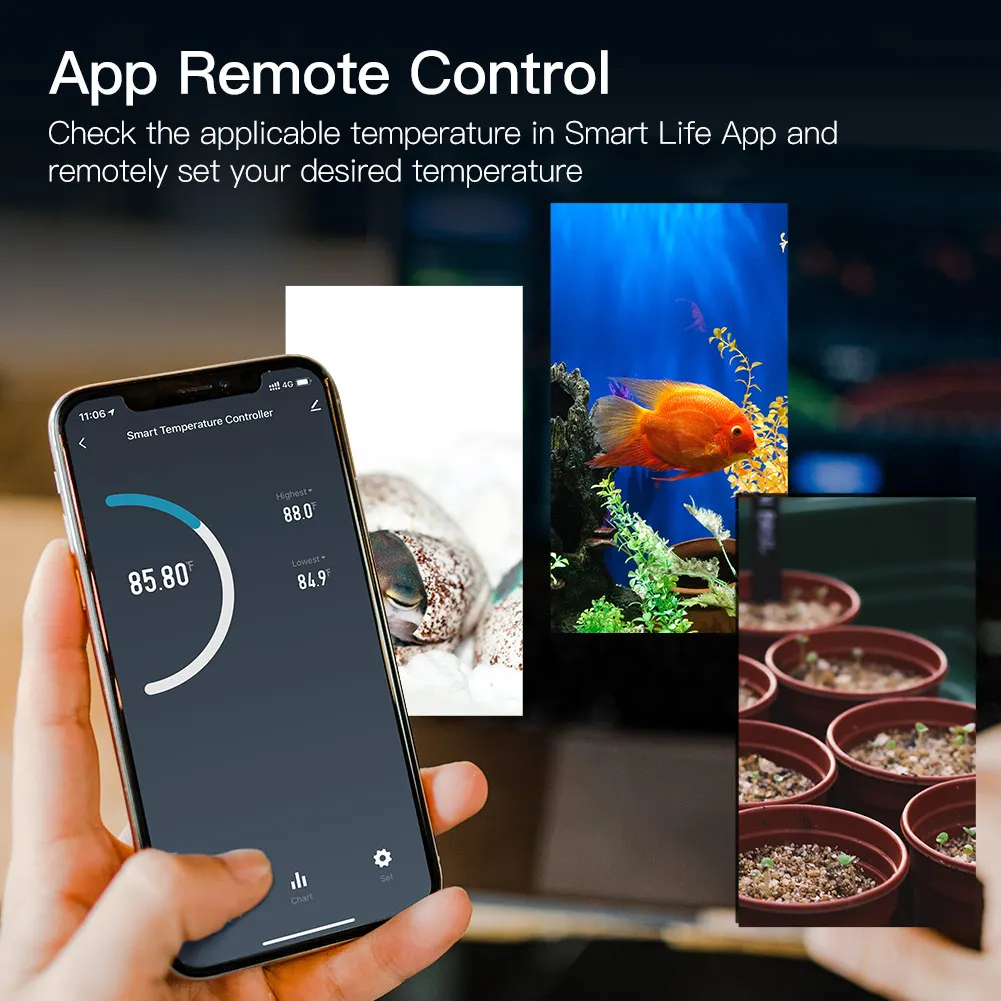 WiFi Digitale Temperatuur Thermostaat Uitlaat Plug Verwarming Koelmodus Mandfles Aquarium Thuisbrouwen Tuya Smart Life App Controle