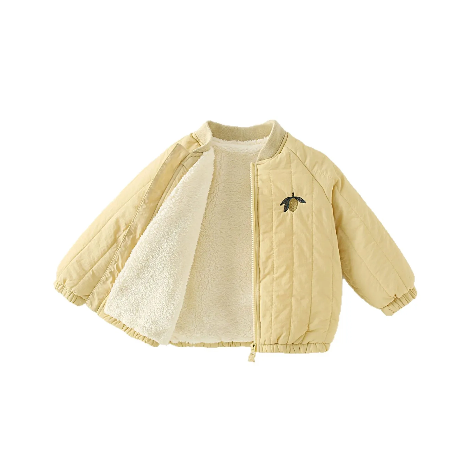 2025 Autumn Winter Kids Jacket Thicken Plush Warm Lambswool Children's Jacket Cotton Outerwear Coat,