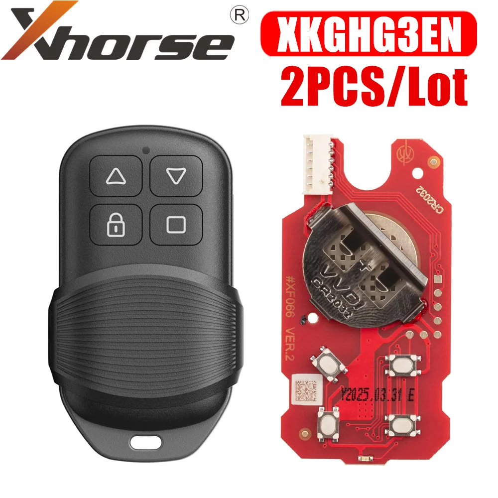 

Xhorse XKGHG3EN 2nd Generation Masker Style Garage Remote Key 4 Buttons 2PCS/lot