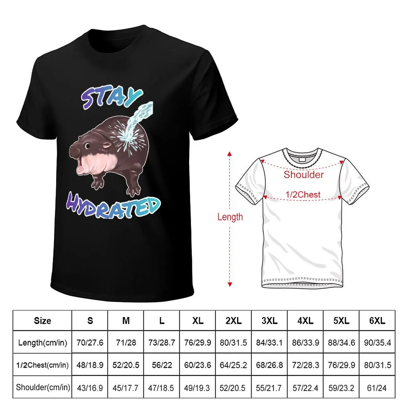Moo Deng baby hippo Stay hydrated T-Shirt Construction Work Tee Shirt