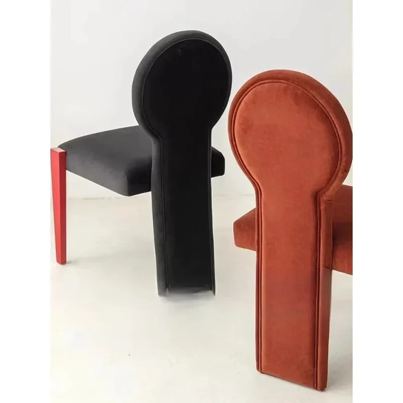 Medieval dining chair creative chair Internet celebrity retro wabi-sabi back chair home casual makeup