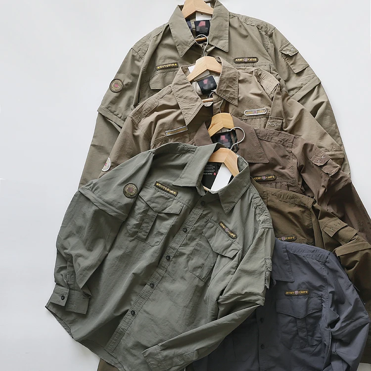 

Outdoor Sports Long Sve Jaet Qui Dry Collared irt Men Ba Hollow Breathable Workwear Fiing Polyester Urban Faion