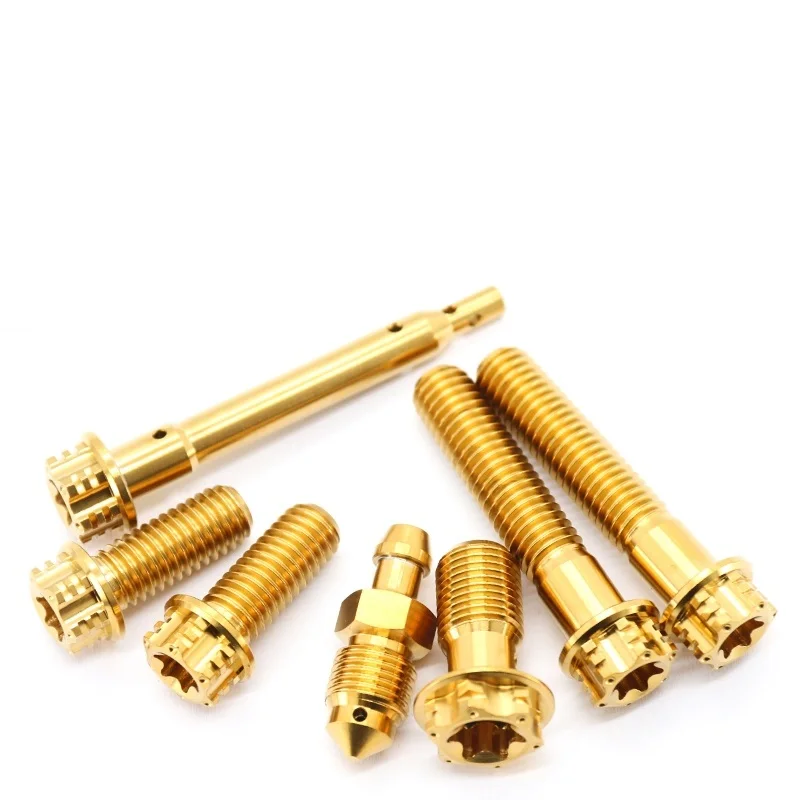 TC4 titanium alloy Brake caliper screw set Motorcycle modification with titanium screws 7pcs/Set