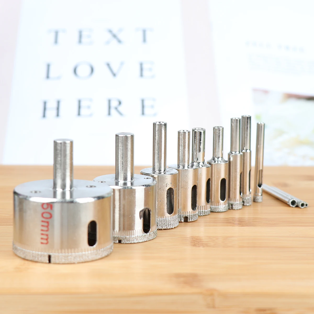 

12pcs Diamond Drill Bits Hole 6 8 10 12 14 16 18 22 35 50mm for Glass Ceramic Tile Granite porcelain Tiles Drill Bit