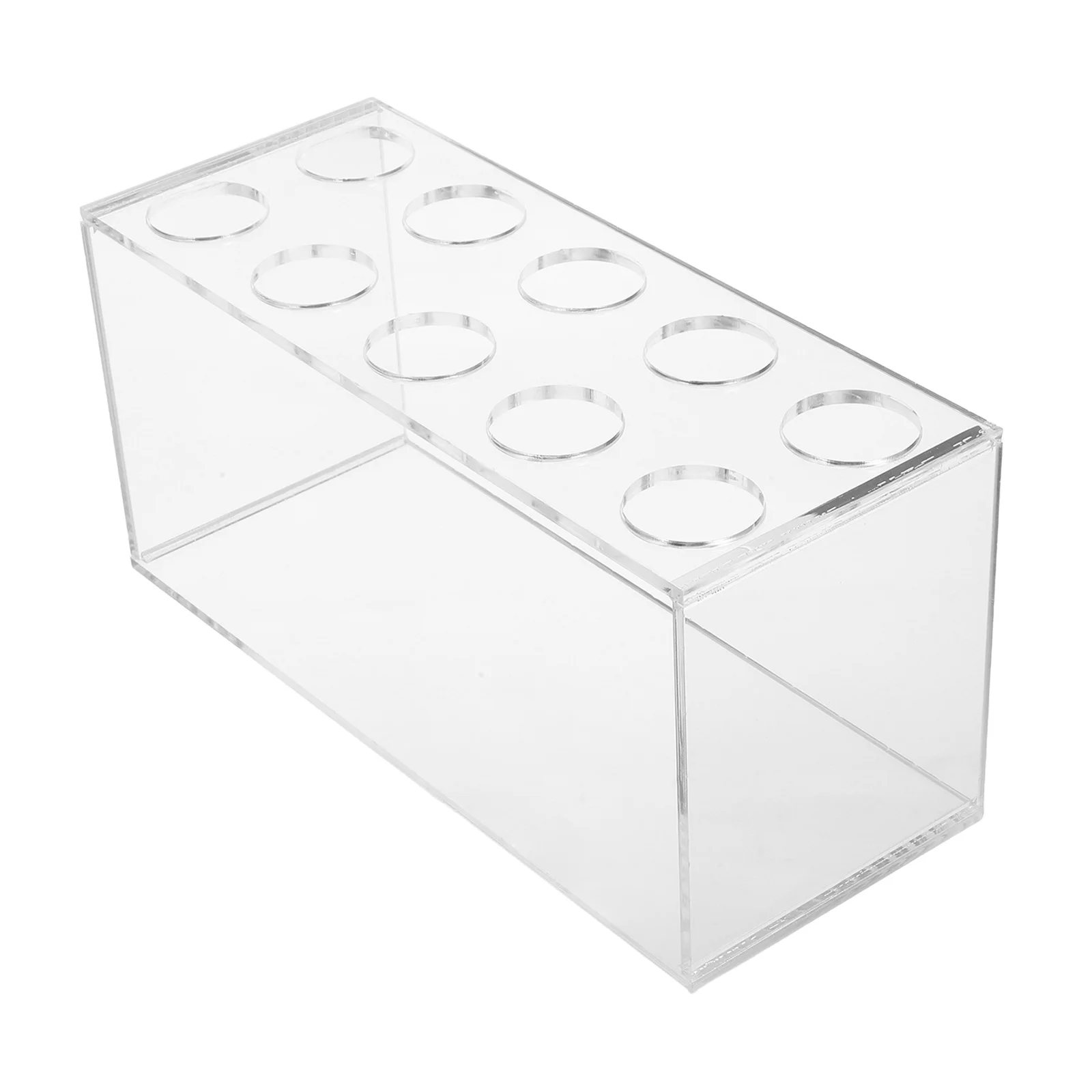 

10-Slots Laboratory Test Tube Rack Acrylic Inverted Bottle Rack Space-Saving Durable Organizer for 50ml Capacity Bottles