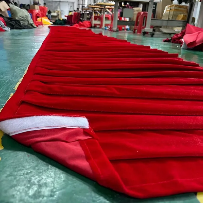 Wedding Velvet Stage Skirts Rectangular Conference Exhibition Elegant Table Skirt for Event Party Desk Decor