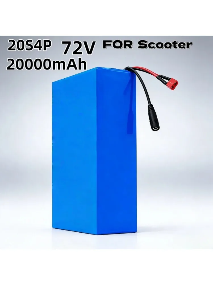 Nieuwe 72V 20Ah 20S4P lithiumbatterij 3000W High Power BMS met 84V 3A oplader voor hoogwaardige scooterritten - afbeelding 2