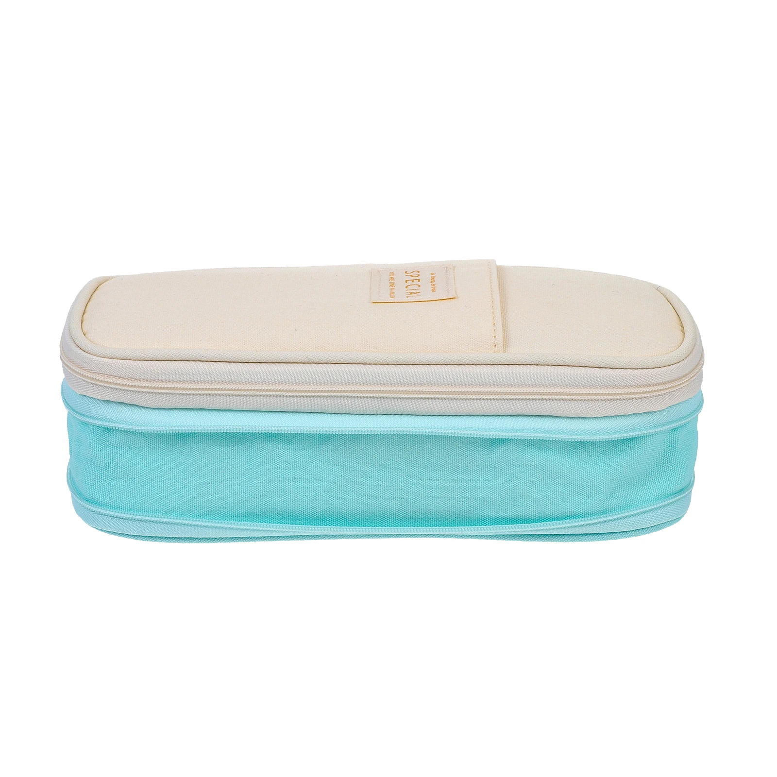 

Pencil Bag Large Capacity School Storage Pouch Stationery Cases Makeup Kawaii Pens Canvas Portable Easy Clean Zipper
