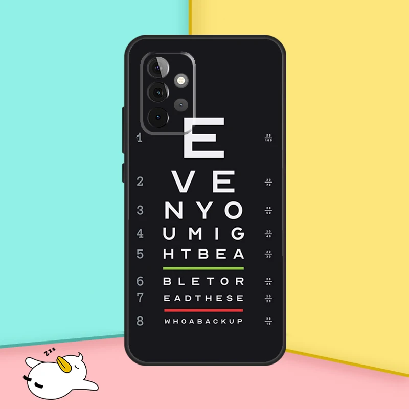 Vision Test Chart Phone Case For Samsung Galaxy A14 A24 A34 A54 A13 A33 A53 A73 A12 A22 A32 A52 A51 A71 A52S