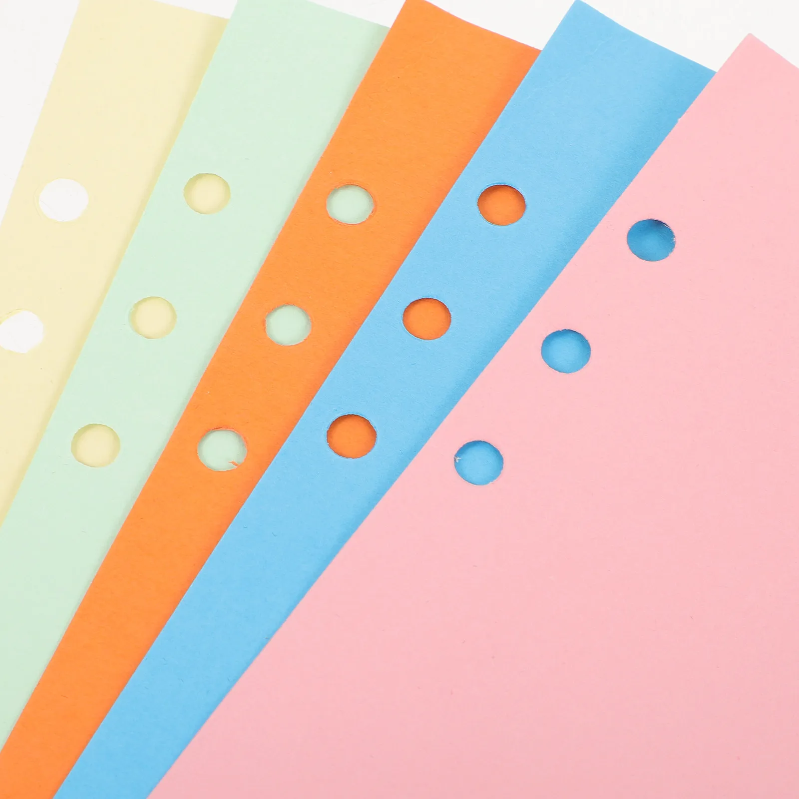 

1Set Colored Tab Dividers A5 Index Paper 5 Sheets Reinforced Hole Extra Wide Tabs for Binder Tab Dividers Index Divider