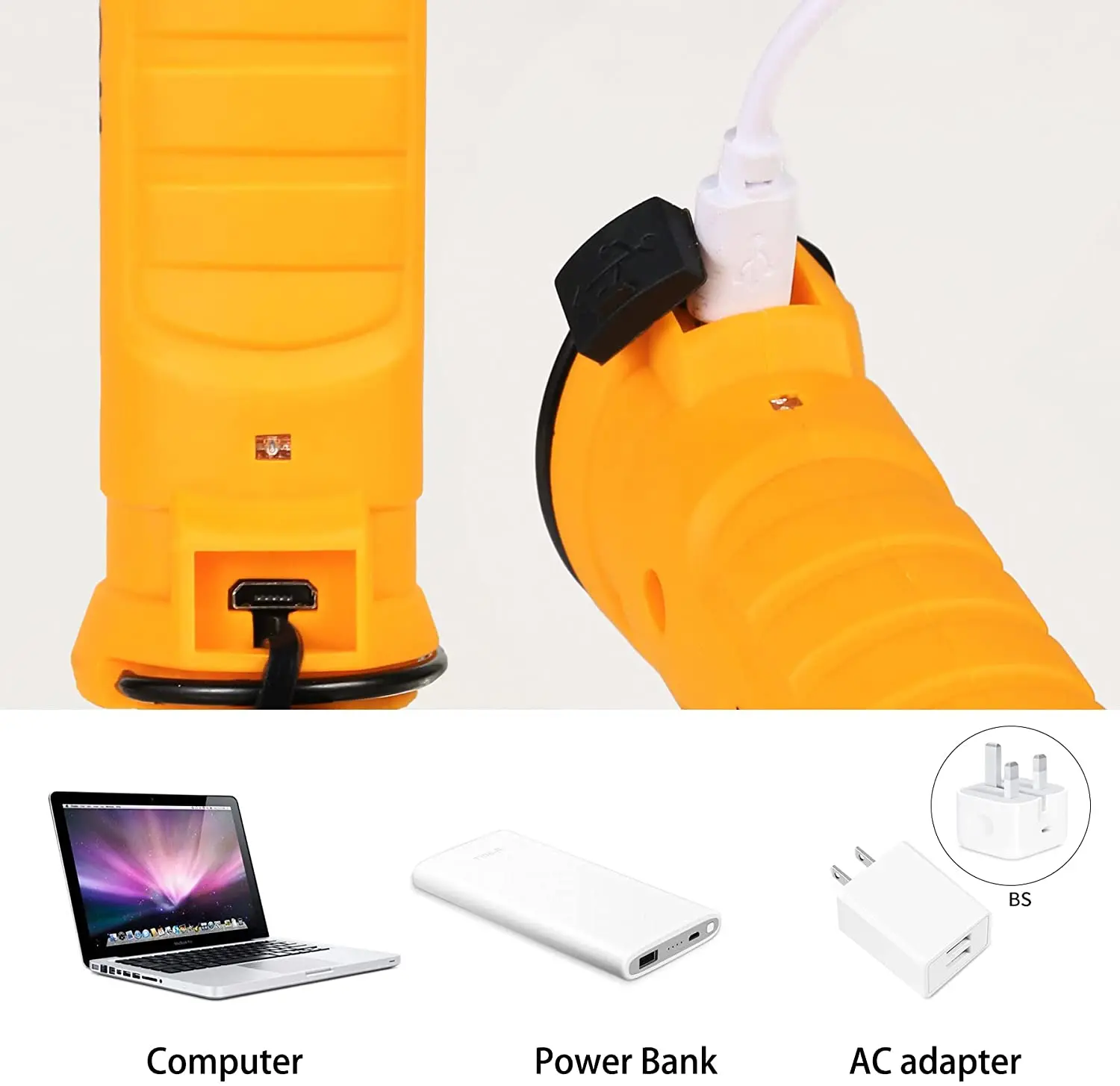 New COB LED Flashlight Magnetic Work Light USB Rechargeable Torch Hook Portable Lantern Inspection Light Camping Car Repair Lamp