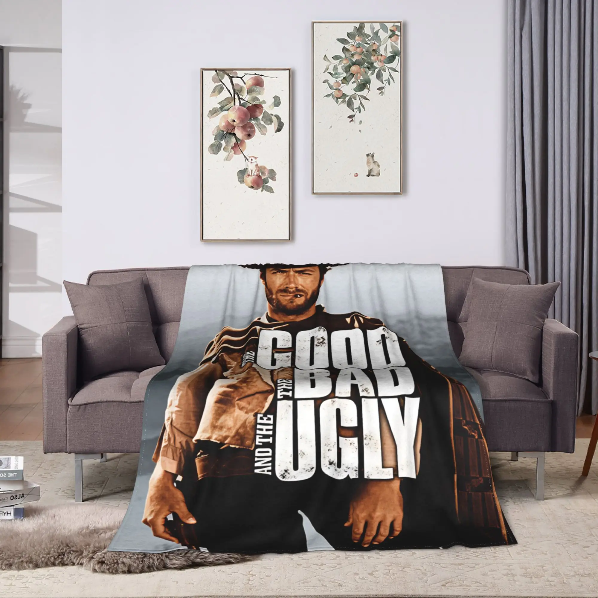 Movie The Good The Bad and The Ugly Clint Eastwood Film Blanket Quality Warm Soft  Throw Blanket Couch Chair Sofa Bed Bedspread