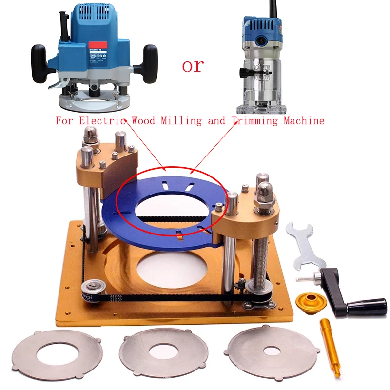 Router Lift Router Table ใส่แผ่นสําหรับเครื่องแกะสลักไฟฟ้าไม้เครื่องตัด DIY งานไม้ Work Bench