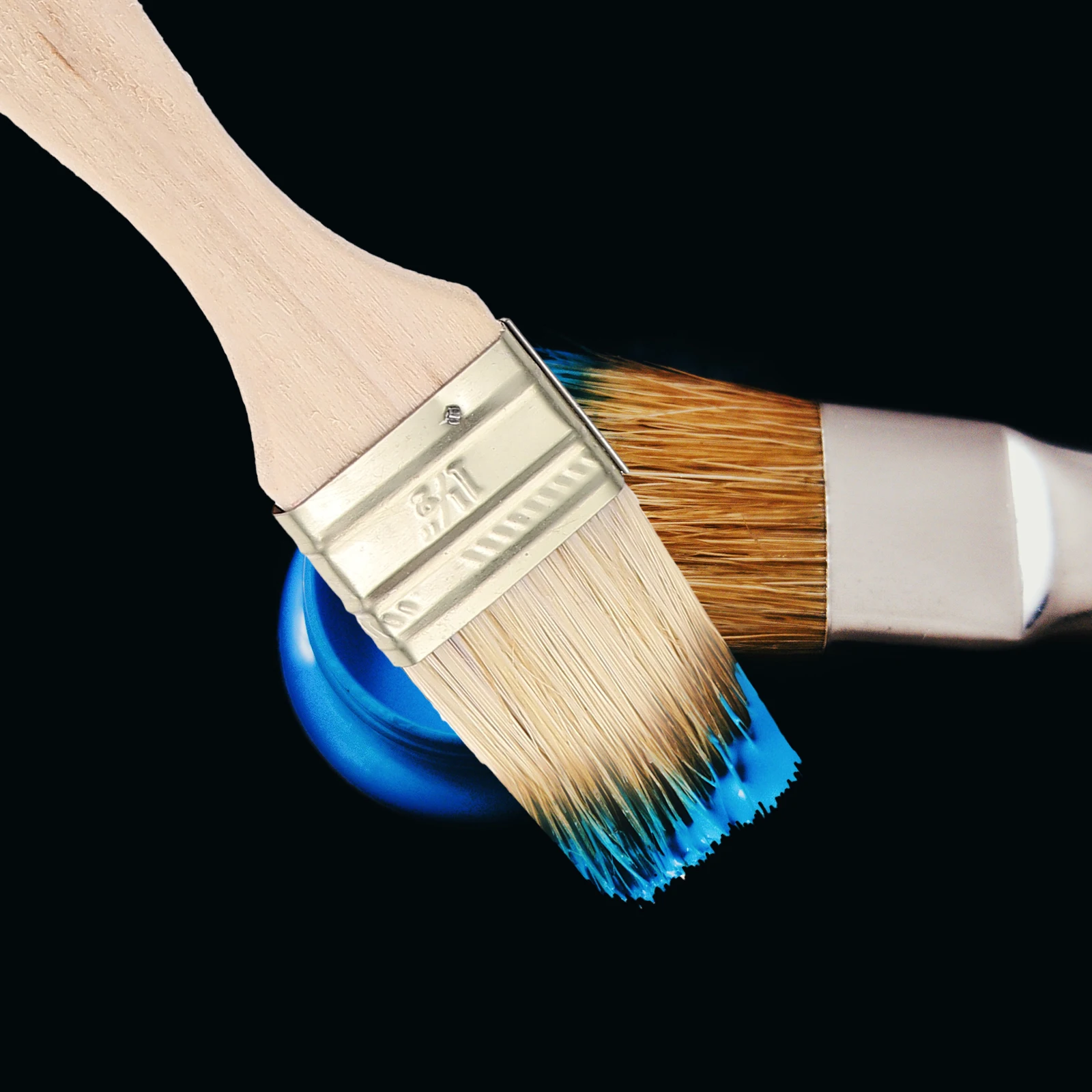 

5pcs Thickened Brush Set Durable Wood Handle Painting Brushes for Furniture Art Supplies Mural Oil Plaster Watercolor