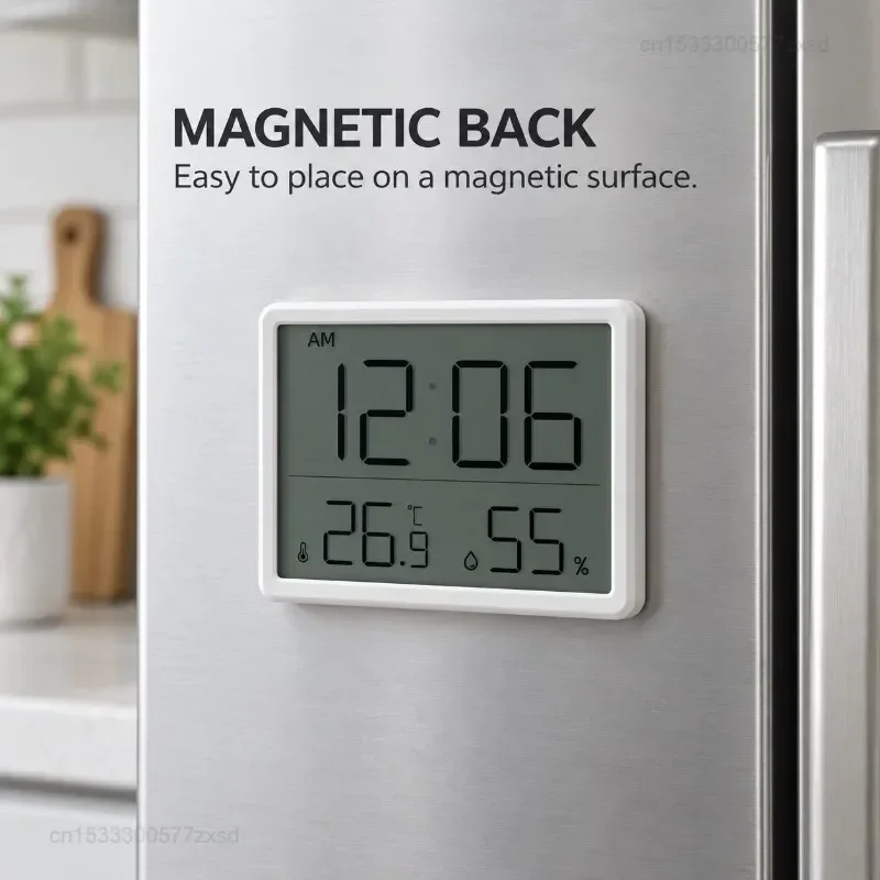 Multifunction Thermometer Digital Clock Desk Clock with Temperature Humidity Wall Clocks for Home Kitchen Office Desk Decoration