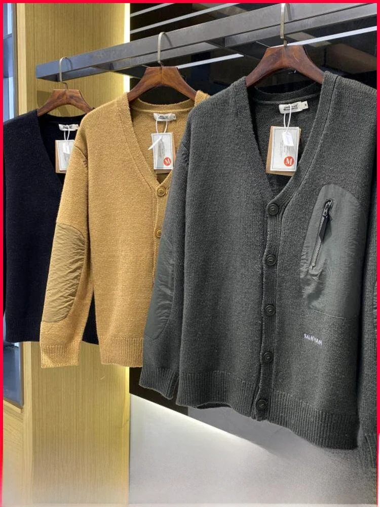 

Outdoor Faion Spor Knitted Loose Casual Cardigan for Men And Women Autumn Winter Versatile Comfortable Polyester Blend