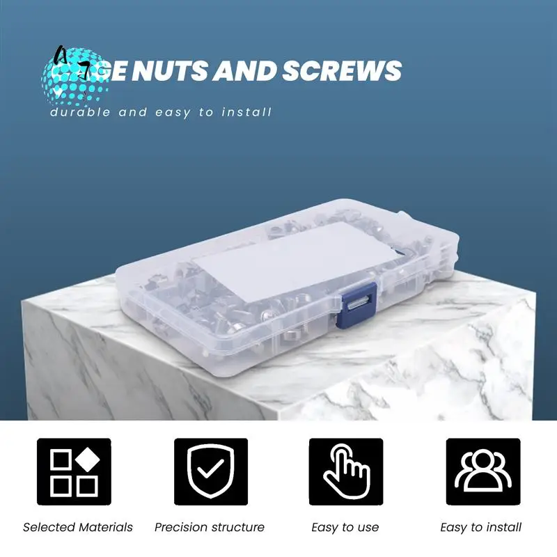 

A07F-50 Sets M6 Square Hole Hardware Cage Nuts&Mounting Screws Washers For Server Rack And Cabinet(M6 X 20Mm)(Screw+Washer+Cage