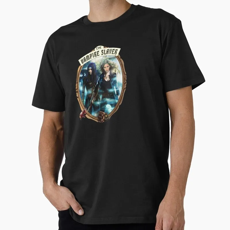 Buffy & Illyria Retro The Vampire Printed Graphic T‑Shirt TV Show Fan Gift Unisex Y2K Streetwear Short Sleeve Casual Tee Tops