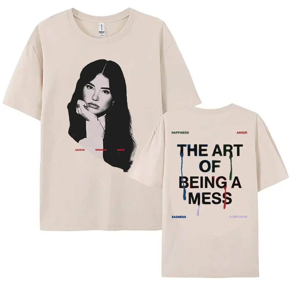 

The Art of Being A Mess Photo Tee LAUREN SPENCER SMITH T-shirt Summer Cotton Women Men Tshirt Loose Fashion Singer Print T Shirt