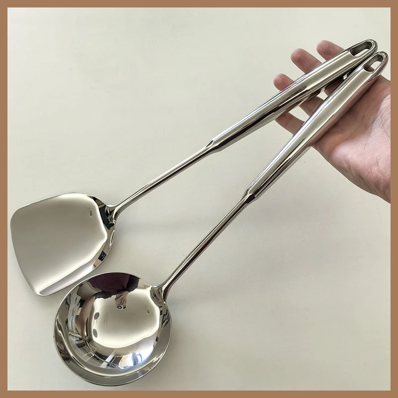 316L stainless steel household high appearance soup spoon, hollow heat-resistant shovel spoon