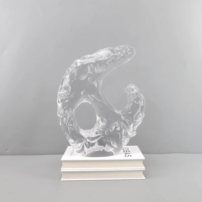 

Nordic creative abstract geometric glazed transparent splash ornament living room bedroom entrance TV cabinet home decoration