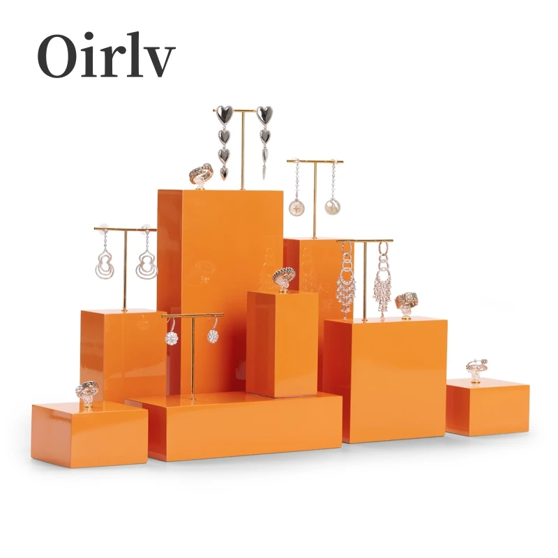 

Оранжевая подставка для сережек Oirlv, подставка для сережек в форме куба, оранжевая подставка для сережек, подставка для сережек