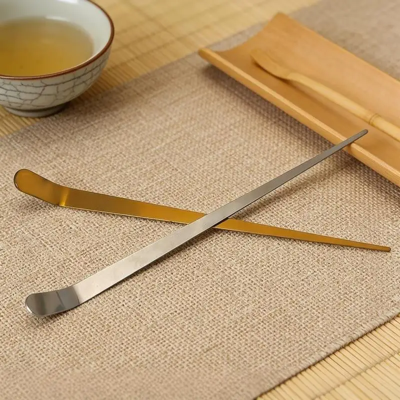 Stainless Steel Tea Sticks With Japanese Traditional Matcha Scoop Teaware For Tea Ceremony Kitchen Leaf Tea Tool