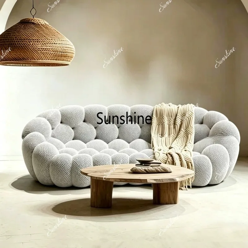 Yellow Bubble Living Room Sofas Oversized Cushion Nordic Modern Sofa Living Room Boneless Divano Soggiorno Home Furniture