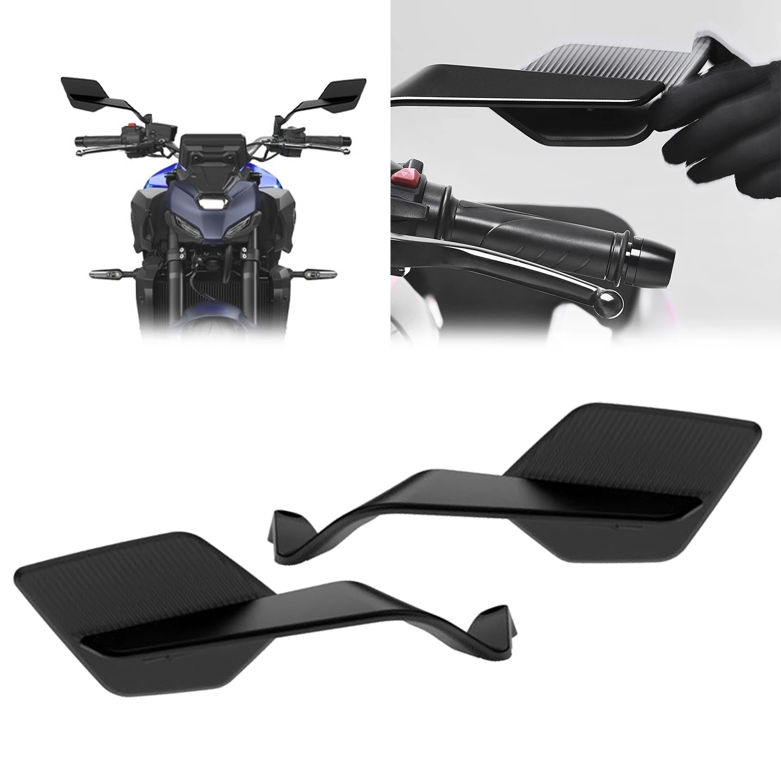 

Для MT-09 SP 2018-2025 новое зеркало заднего вида, уличное регулируемое невидимое зеркало с фиксированным крылом, вращающееся боковое зеркало MT09 SP