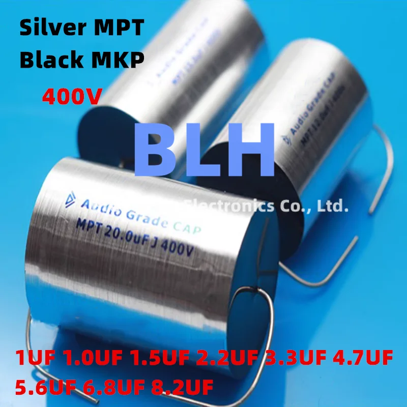 2PCS NP Non-polar capacitor Fever Level Horn Frequency Divider MKP MPT 400V 1UF 1.0UF 1.5UF 2.2UF 3.3UF 4.7UF 5.6UF 6.8UF 8.2UF