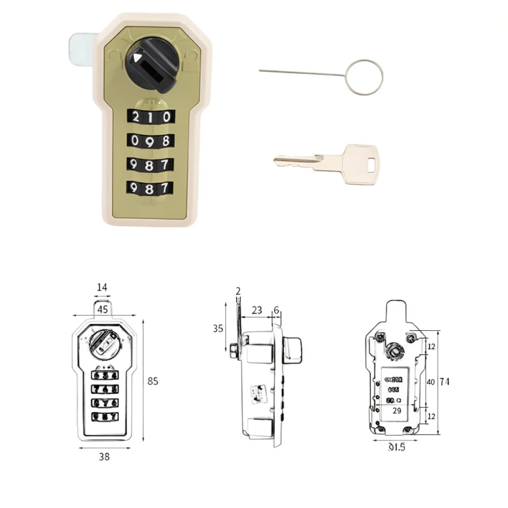 Rotary Combination Password Lock For Steel Furniture Cabinet Storage Locker Mechanical Keyless Security Access Tool