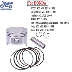 2set 64mm 64.25mm 64.5mm STD +25 +50 +0.25 +0.5 Motorcycle Piston and Ring Kit For Honda OEM 13101-KWO-721 Shadow 400 VRX 400